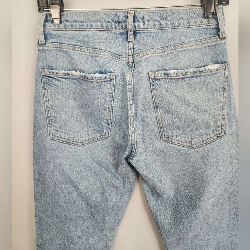 AGOLDE light blue wash distressed skinny jeans size 26 - Picture 6 of 7